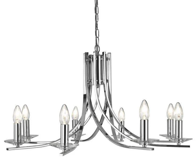 Chandeliers with Adjustable Arms for Directional LightingChandeliers with Adjustable Arms for Directional LightingSearchlight Ascona Chrome 8 Light Fitting Glass Chandeliers with Adjustable Arms for Directional LightingChandeliers with Adjustable Arms for Directional LightingSearchlight Ascona Chrome 8 Light Fitting Glass