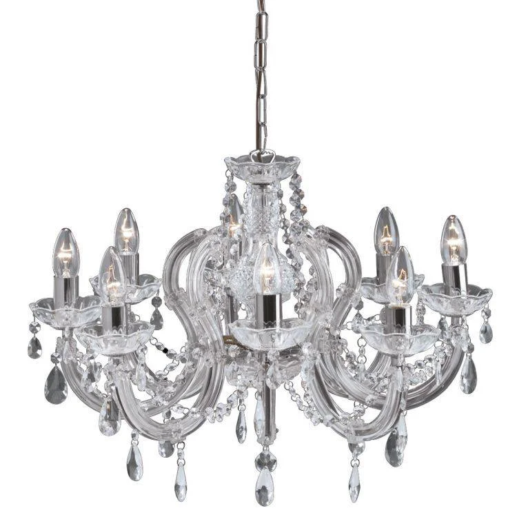 Chandeliers with Frosted Glass for a Softer Light DiffusionChandeliers with Frosted Glass for a Softer Light DiffusionSearchlight Marie Therese Chrome 8 Light Chandelier Crystal Drops Chandeliers with Frosted Glass for a Softer Light DiffusionChandeliers with Frosted Glass for a Softer Light DiffusionSearchlight Marie Therese Chrome 8 Light Chandelier Crystal Drops