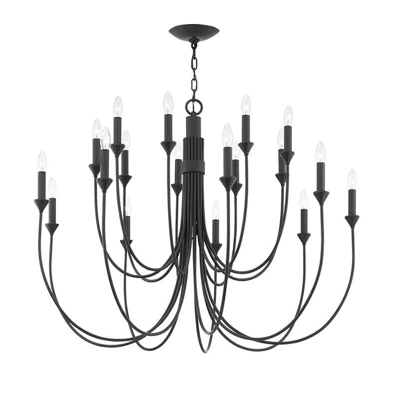 Chandeliers with Metal Frames in Black FinishChandeliers with Metal Frames in Black FinishTroy F1018 Cate 18-lt 42" Chandelier Chandeliers with Metal Frames in Black FinishChandeliers with Metal Frames in Black FinishTroy F1018 Cate 18-lt 42" Chandelier