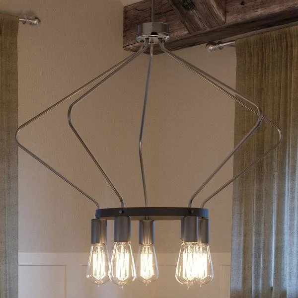 Traditional Brass Chandeliers for Classic InteriorsTraditional Brass Chandeliers for Classic InteriorsUHP2493 Mid-Century Modern Industrial Chandelier, 19-3/4"H x 30"W, Brushed Nickel Finish, Palma Collection Traditional Brass Chandeliers for Classic InteriorsTraditional Brass Chandeliers for Classic InteriorsUHP2493 Mid-Century Modern Industrial Chandelier, 19-3/4"H x 30"W, Brushed Nickel Finish, Palma Collection