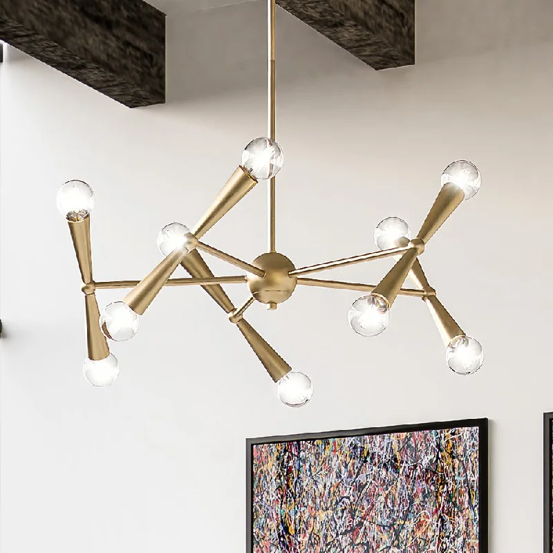 Art Deco Chandeliers for a Retro - Glam LookArt Deco Chandeliers for a Retro - Glam LookULB2260 Mid-Century Modern Chandelier, 13''H x 25''W, Brushed Brass Finish, Inverness Collection Art Deco Chandeliers for a Retro - Glam LookArt Deco Chandeliers for a Retro - Glam LookULB2260 Mid-Century Modern Chandelier, 13''H x 25''W, Brushed Brass Finish, Inverness Collection