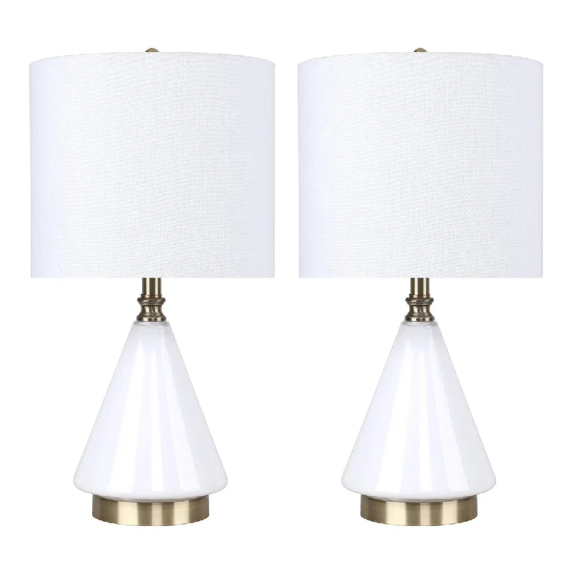Milky White w/ Antique Soft Brass