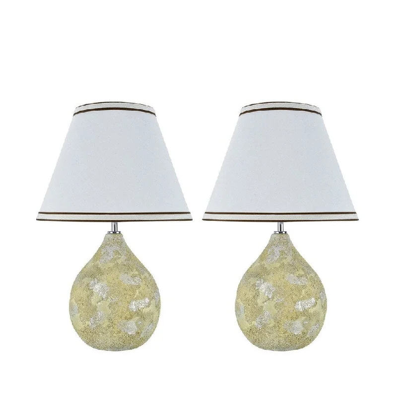 crystal table lamps with dazzling prisms for a glamorous effectcrystal table lamps with dazzling prisms for a glamorous effectAspen Creative Two Pack Set, 18" High Ceramic Table Lamp, Moss Finish with Hardback Empire Lamp Shade in Off White, 12" Wide