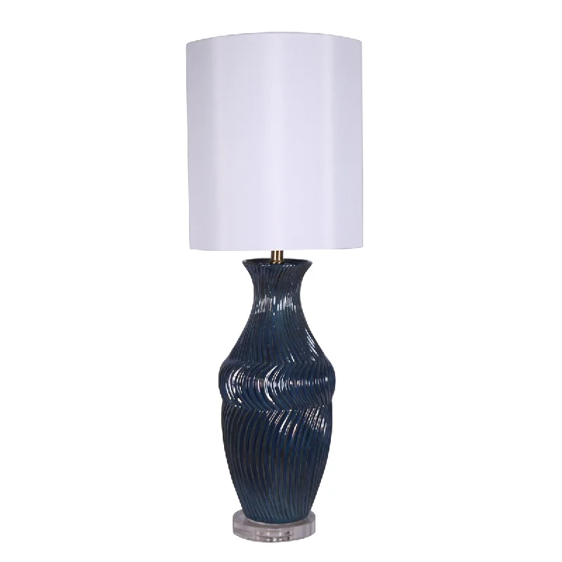 glass table lamps with a frosted surface for soft light diffusionglass table lamps with a frosted surface for soft light diffusionCeramic 35.75" Urn Table Lamp, Teal