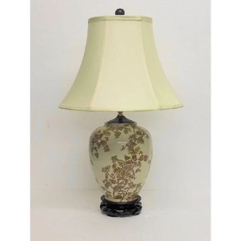 ceramic table lamps with hand painted designs for an artistic touchceramic table lamps with hand painted designs for an artistic touchFloral Scroll Design Round Porcelain Lamp
