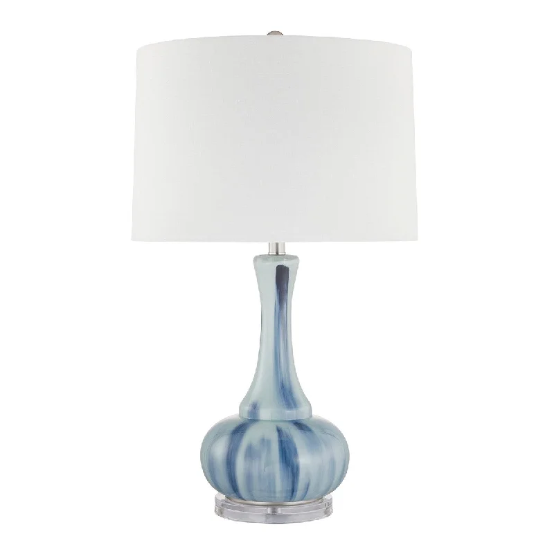 marble table lamps with a luxurious veined pattern for high end decormarble table lamps with a luxurious veined pattern for high end decorGlass 28" Genie Bottle Table Lamp, Blue/Light Blue