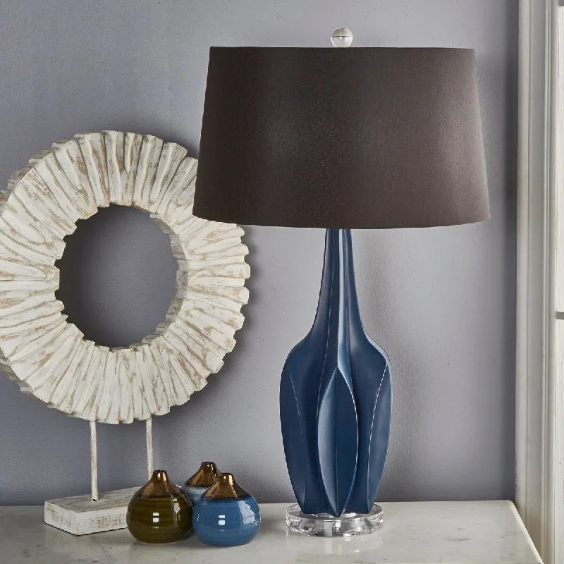 marble table lamps with a luxurious veined pattern for high end decormarble table lamps with a luxurious veined pattern for high end decorResin 28" Multi-faceted Table Lamp, Blue 28"H - 17.0" x 17.0" x 28.0"