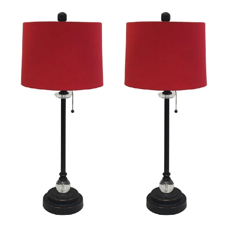 metal table lamps with a matte black finish for a sleek appearancemetal table lamps with a matte black finish for a sleek appearanceRoyal Designs 28" Crystal and Oil Rub Bronze Buffet Lamp with Red Shallow Drum Hardback Lamp Shade, Set of 2 metal table lamps with a matte black finish for a sleek appearancemetal table lamps with a matte black finish for a sleek appearanceRoyal Designs 28" Crystal and Oil Rub Bronze Buffet Lamp with Red Shallow Drum Hardback Lamp Shade, Set of 2