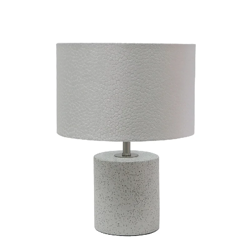 fabric table lamps with a linen shade for a relaxed and breathable lookfabric table lamps with a linen shade for a relaxed and breathable lookTerrazzo 14.75" Table Lamp, White