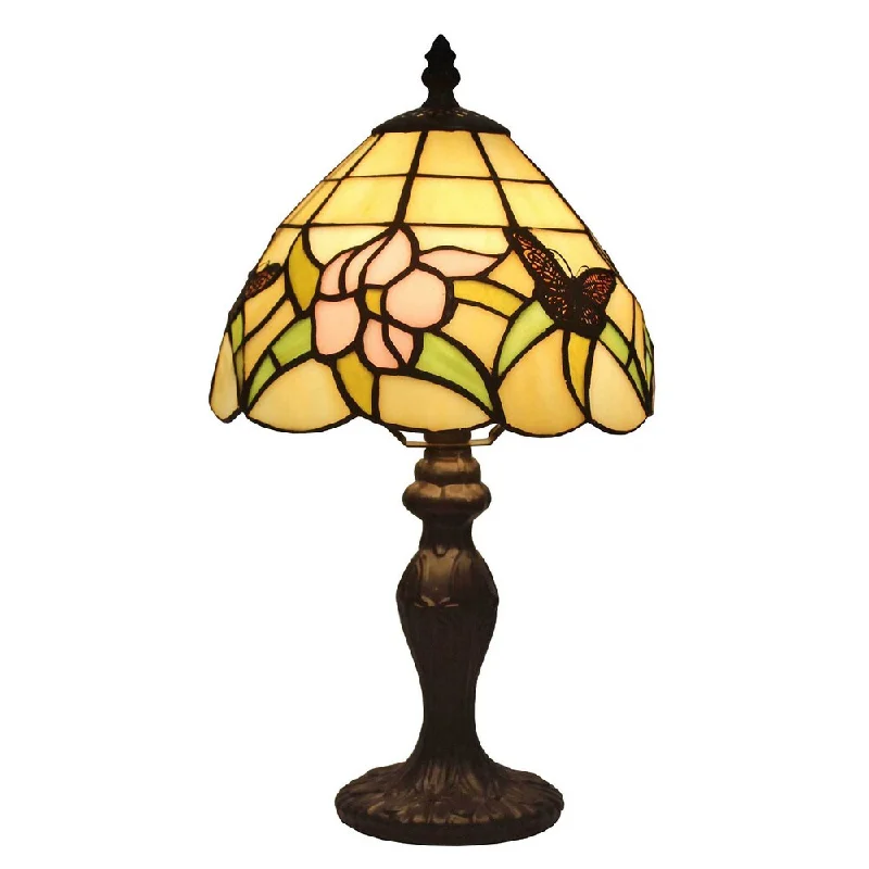 coastal style table lamps with nautical elements for beach housescoastal style table lamps with nautical elements for beach housesTiffany Style Mini Accent Lamp Pink Floral Butterfly Flower Nightstand 15" Tall 8" Wide Handmade Gift AM044TL08 Amora Lighting