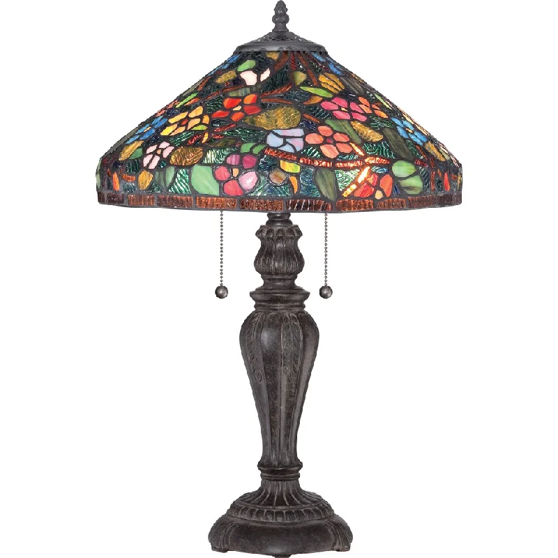 bohemian table lamps with colorful patterns for eclectic bedroomsbohemian table lamps with colorful patterns for eclectic bedroomsTiffany-style Villanova Imperial Bronze Finish 2-light Table Lamp